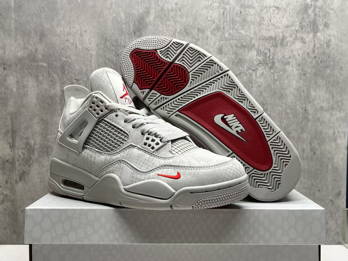 Air Jordan 4 Retro OG x Nigel Sylvester "Brick After Brick" (Grey/Red)