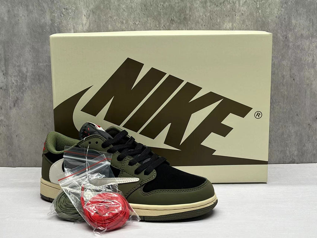 Air Jordan 1 Low D "Olive Green" Reverse Swoosh 7.0
