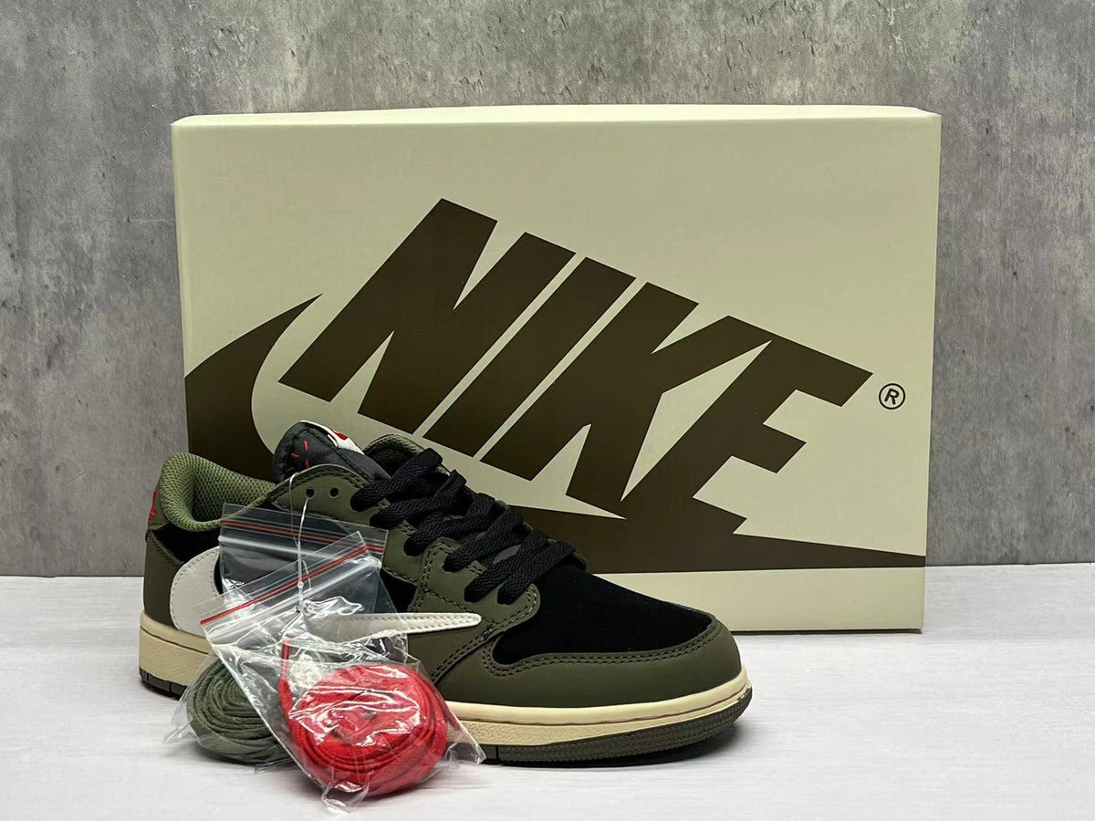 Air Jordan 1 Low D "Olive Green" Reverse Swoosh 7.0