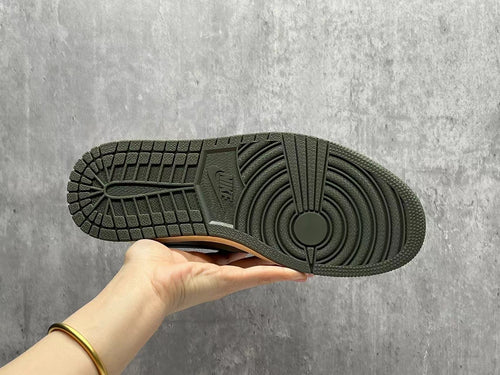Air Jordan 1 Low D "Reverse Olive / Medium Olive" Reverse Swoosh