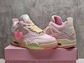 Air Jordan 4 Retro 'Pearl Pink & Iced Carmine' Valentine Heart(Women）