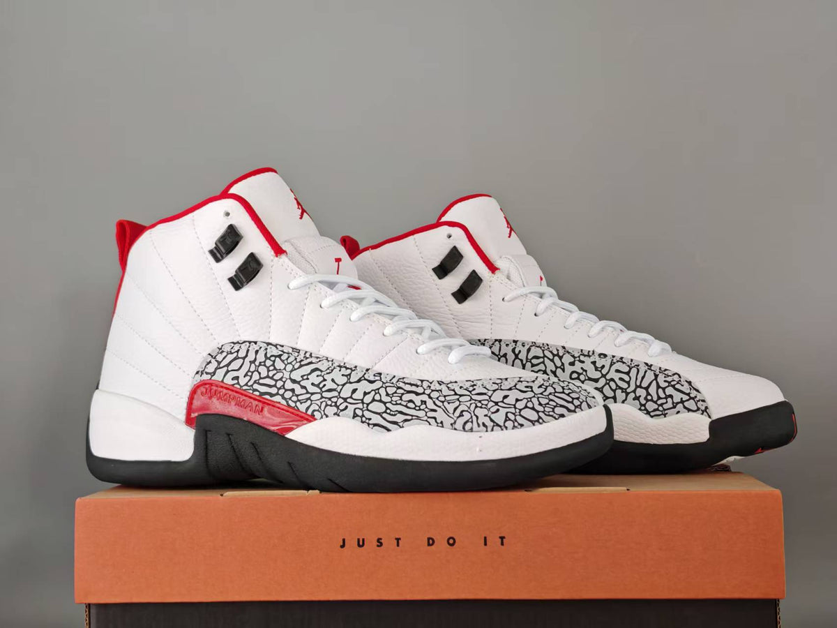 Air Jordan 12 Retro ‘White Red Elephant Print’