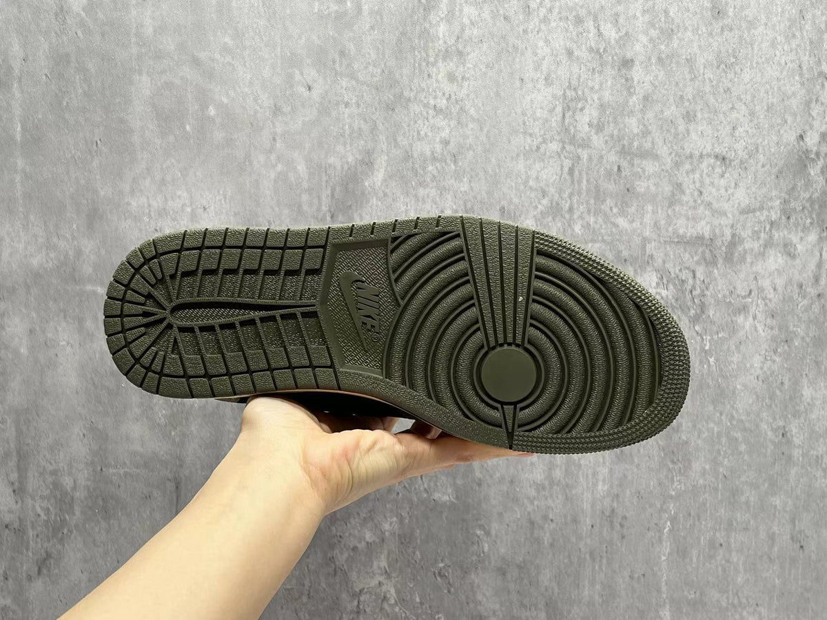 Air Jordan 1 Low D "Olive Green" Reverse Swoosh 7.0