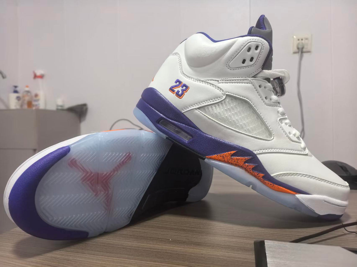 Air Jordan 5 Retro – White/Purple/Orange