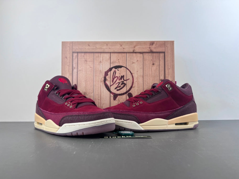 Air Jordan 3 Retro PRM Bin23 – Team Red / Coconut Milk / Metallic Gold