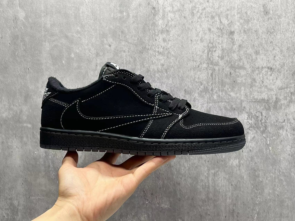 Air Jordan 1 Low TS "Black Phantom" Reverse Swoosh