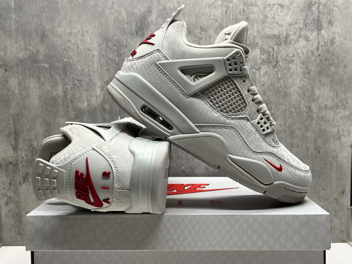 Air Jordan 4 Retro OG x Nigel Sylvester "Brick After Brick" (Grey/Red)