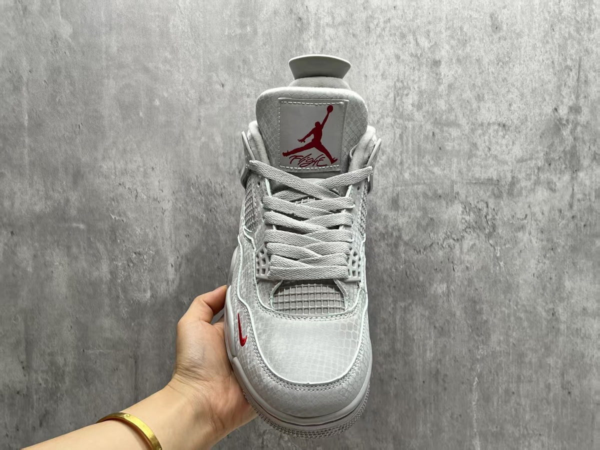 Air Jordan 4 Retro OG x Nigel Sylvester "Brick After Brick" (Grey/Red)