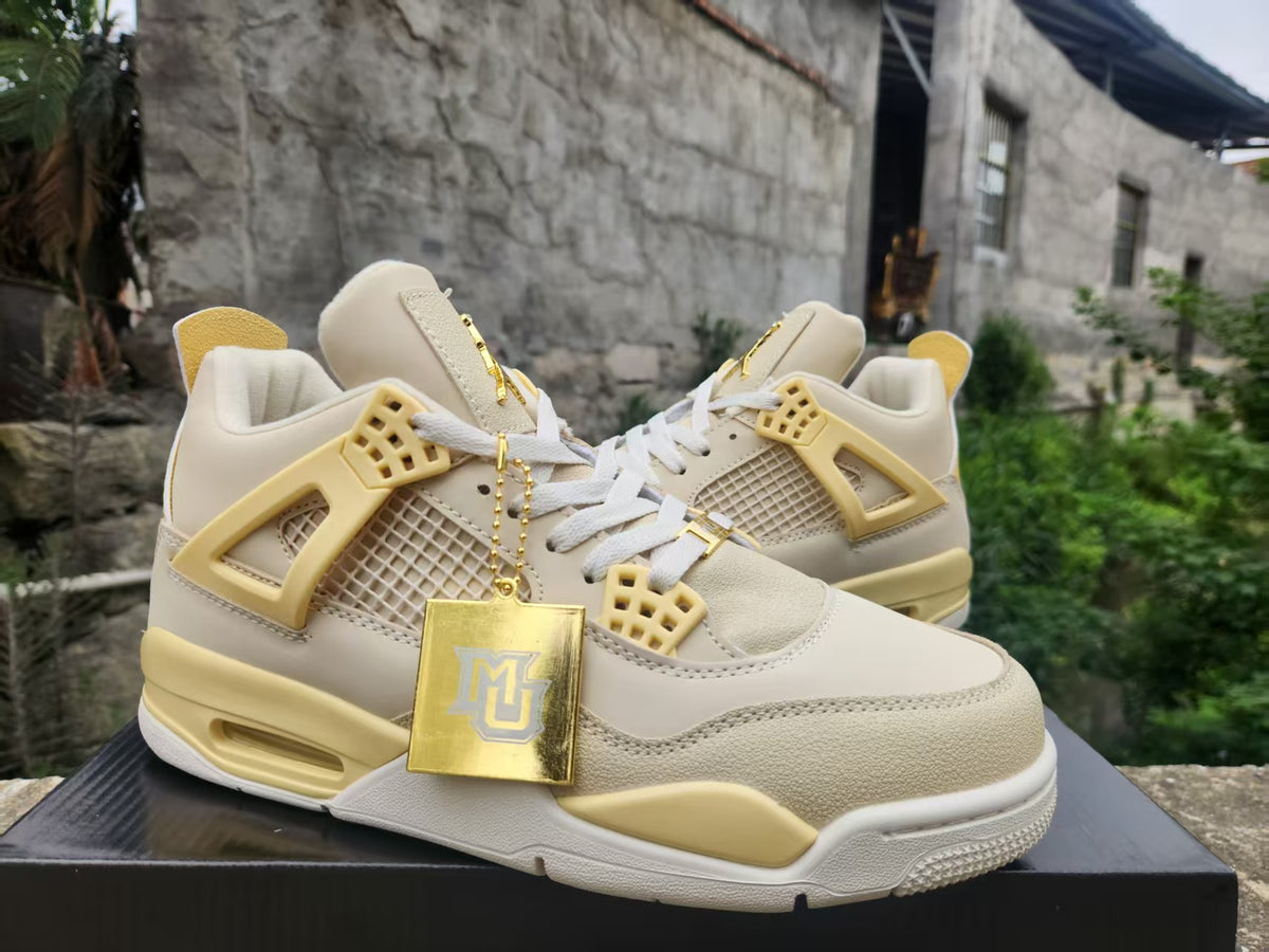 Air Jordan 4 Retro Light Beige Custom – Off-White Sail