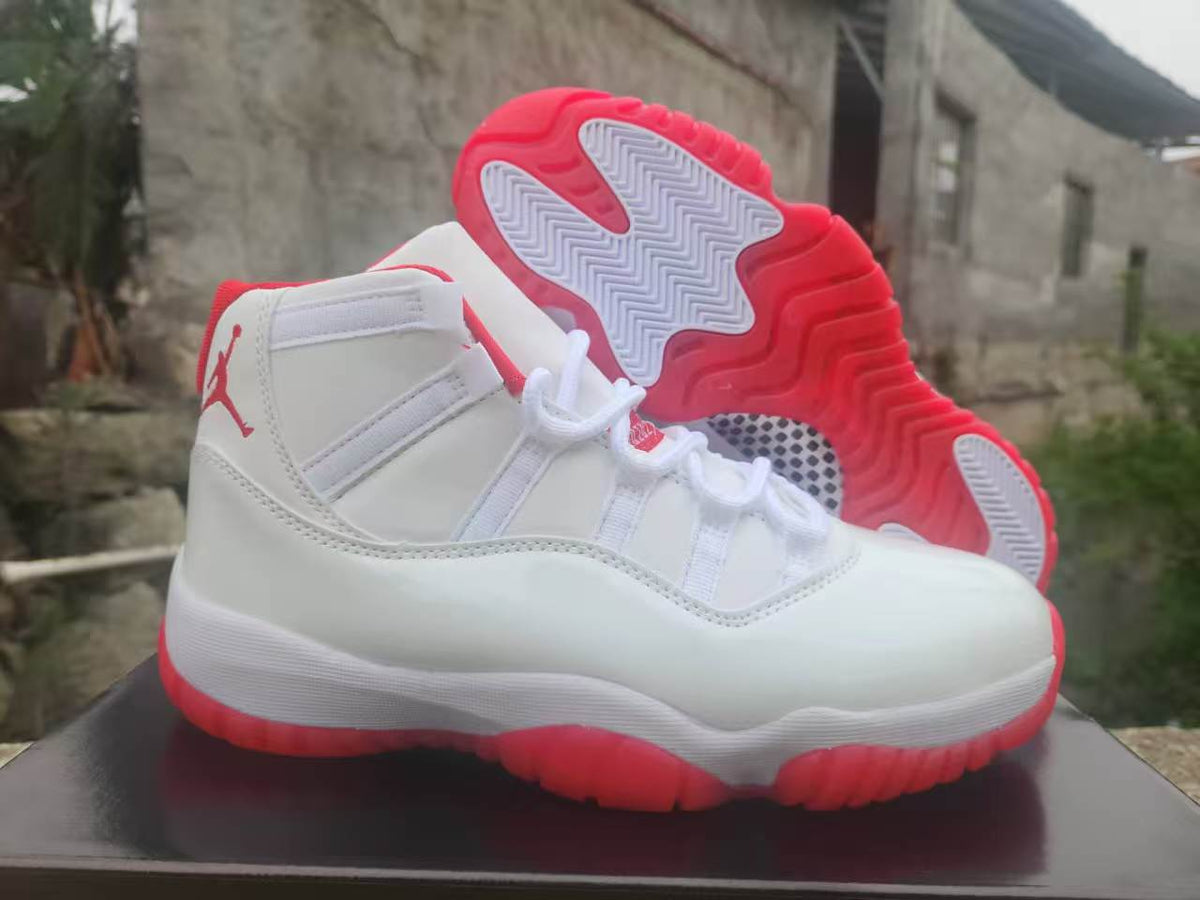Air Jordan 11 Retro Varsity Red Bottom – White / Custom 2026