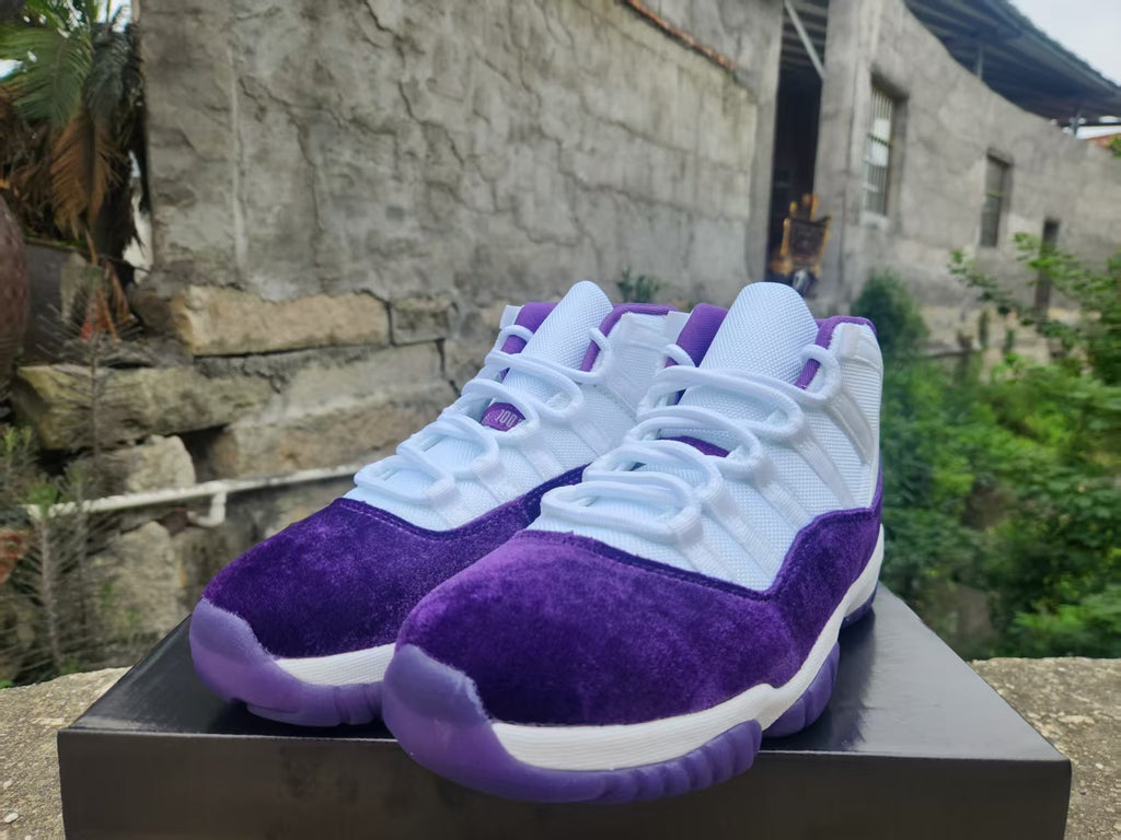 Air Jordan 11 Retro – White / Royal Purple Custom