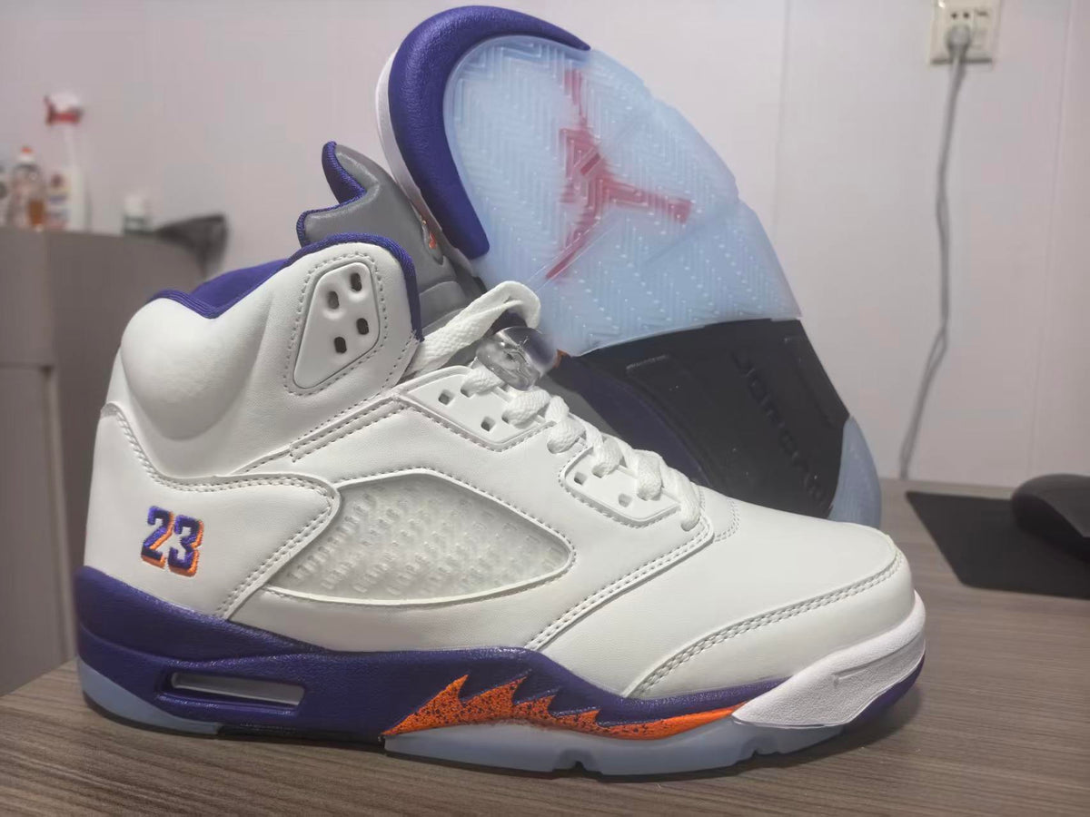 Air Jordan 5 Retro – White/Purple/Orange