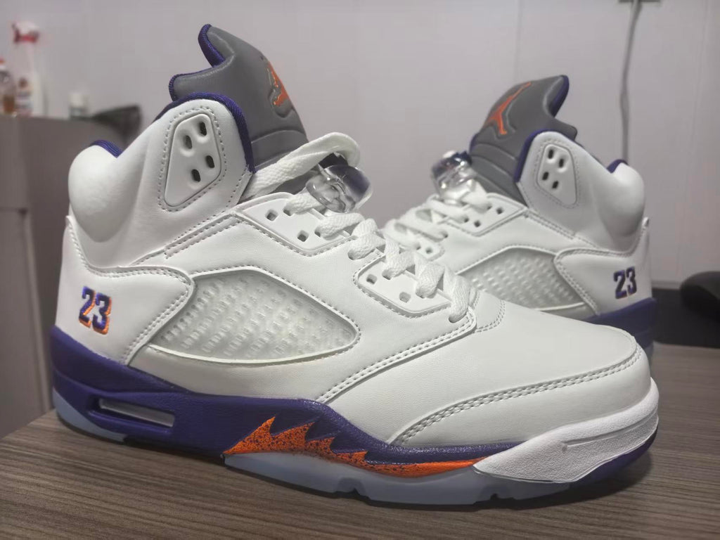 Air Jordan 5 Retro – White/Purple/Orange