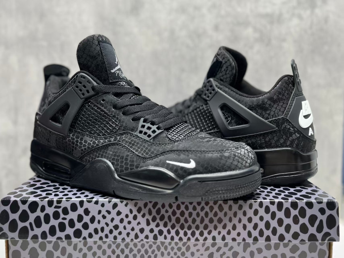 Air Jordan 4 Retro ‘Black Snake Skin Bike’