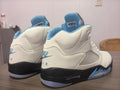 Air Jordan 5 Retro – White/Light Blue/Black