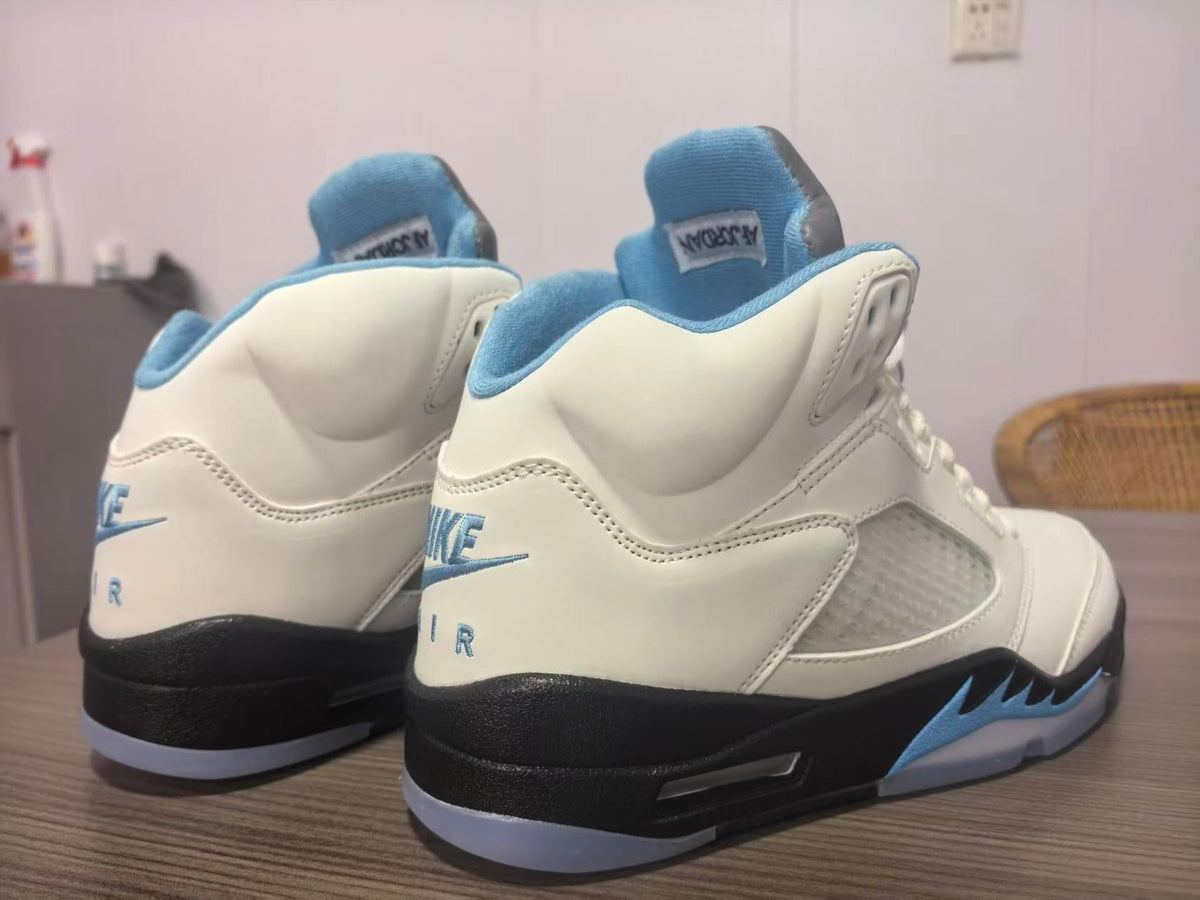 Air Jordan 5 Retro – White/Light Blue/Black