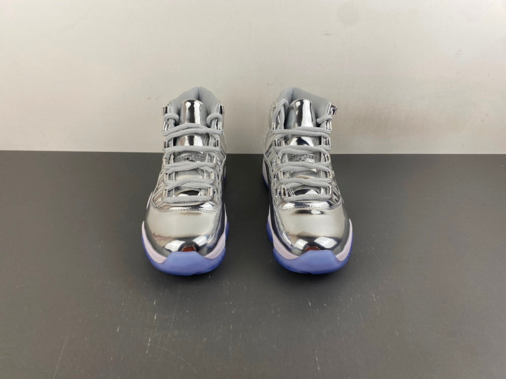 Air Jordan 11 Retro Custom – Metallic Silver / Blue