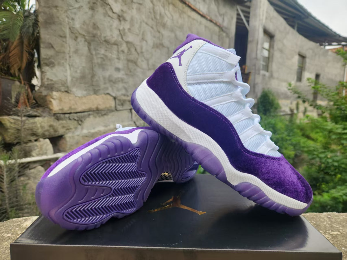 Air Jordan 11 Retro – White / Royal Purple Custom