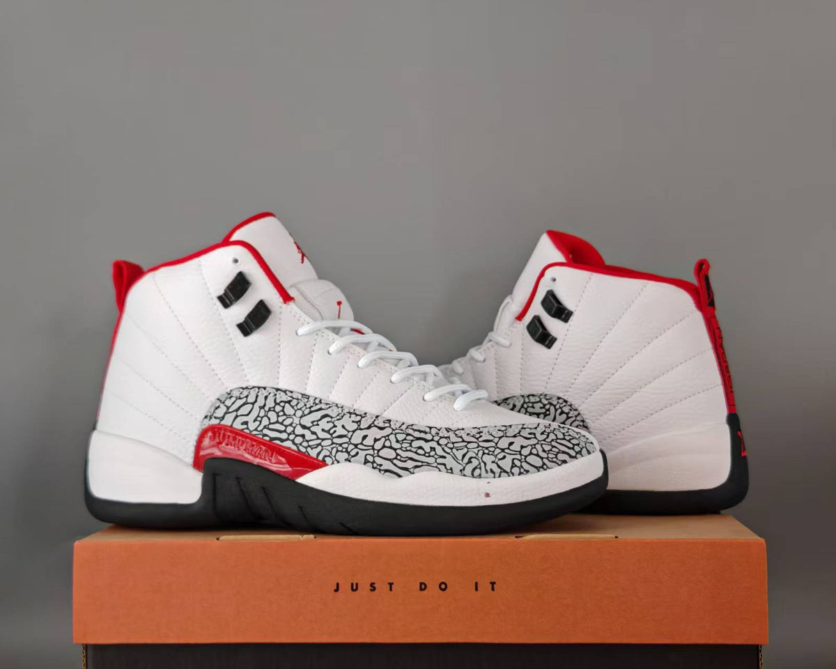 Air Jordan 12 Retro ‘White Red Elephant Print’