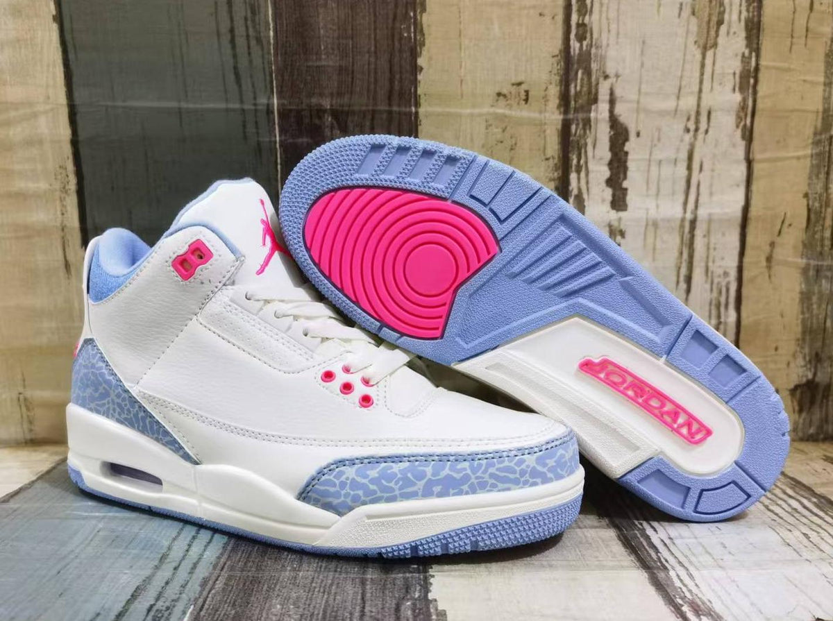 Air Jordan 3 Retro ‘White Light Blue Pink’