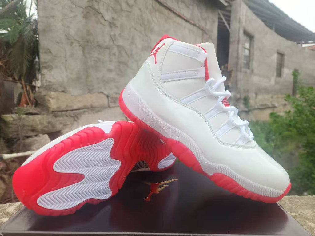 Air Jordan 11 Retro Varsity Red Bottom – White / Custom 2026