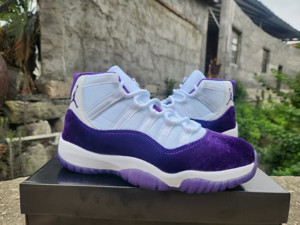 Air Jordan 11 Retro – White / Royal Purple Custom